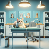 سوي صورة قطة في عيادة